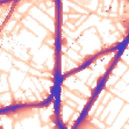 Daytime road noise heatmap for SE11 4UX