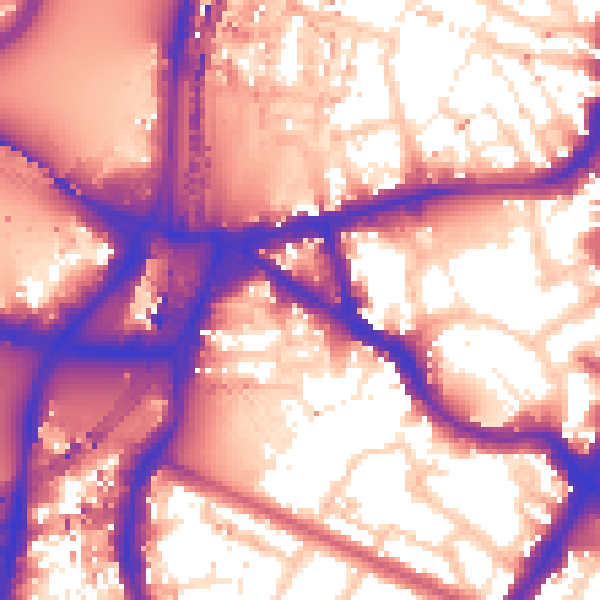 Daytime road noise heatmap for SE11 5AY