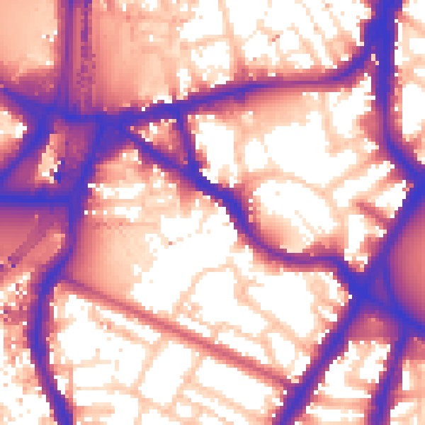 Daytime road noise heatmap for SE11 5BE