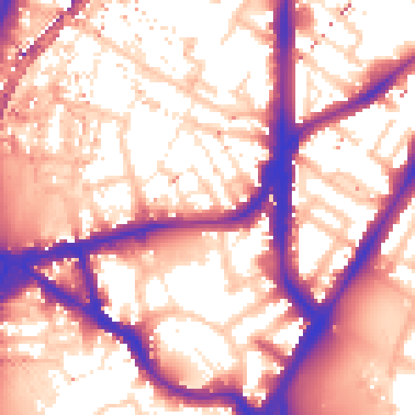 Daytime road noise heatmap for SE11 5DJ