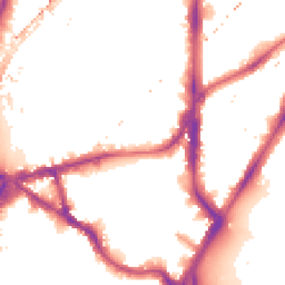 Night-time road noise heatmap for SE11 5DJ
