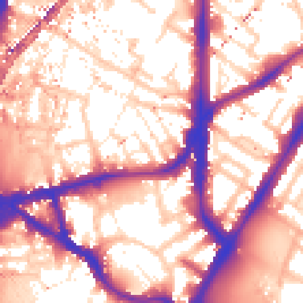 Daytime road noise heatmap for SE11 5DQ