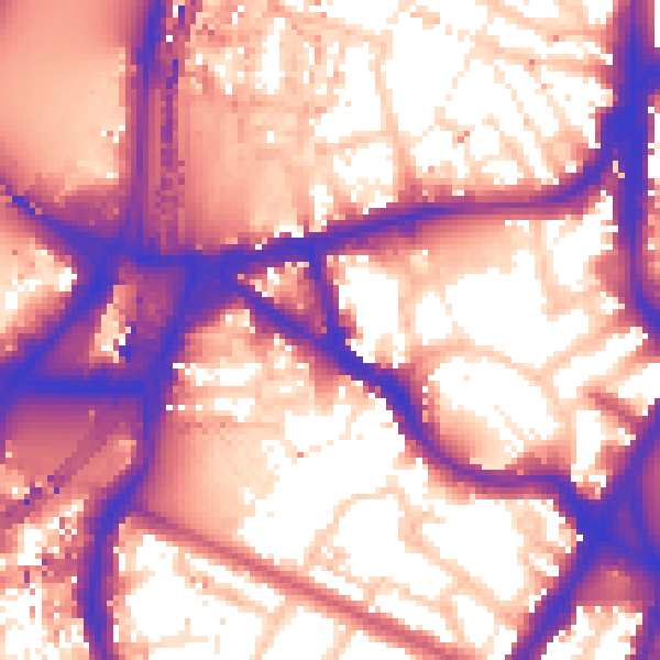 Daytime road noise heatmap for SE11 5JA