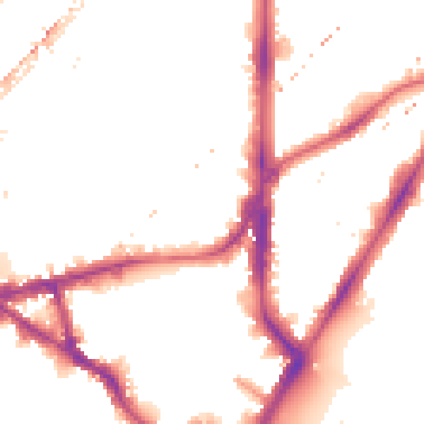 Night-time road noise heatmap for SE11 5PG