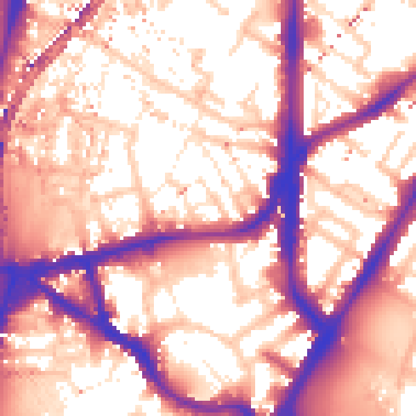 Daytime road noise heatmap for SE11 5PY