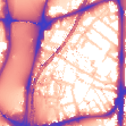 Daytime road noise heatmap for SE11 5QQ