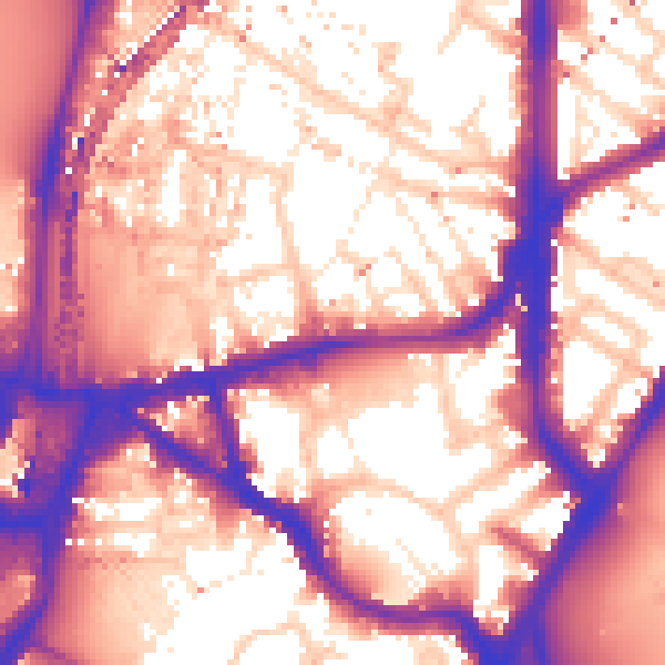Daytime road noise heatmap for SE11 5RG