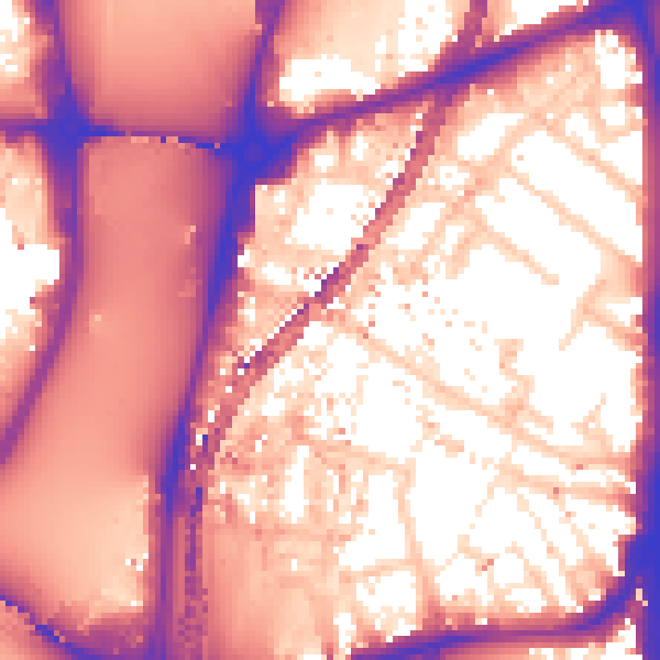 Daytime road noise heatmap for SE11 6AB