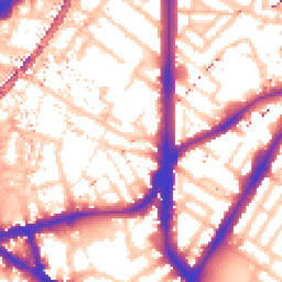 Daytime road noise heatmap for SE11 6BZ