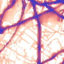 Daytime road noise heatmap for SE11 6DN
