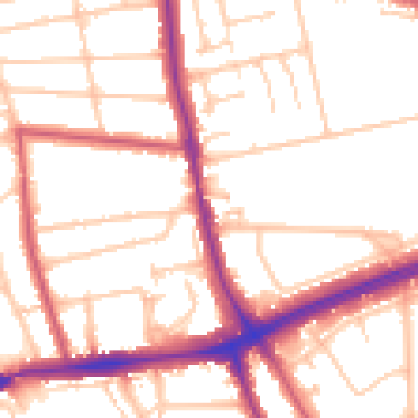 Daytime road noise heatmap for SE12 0AA