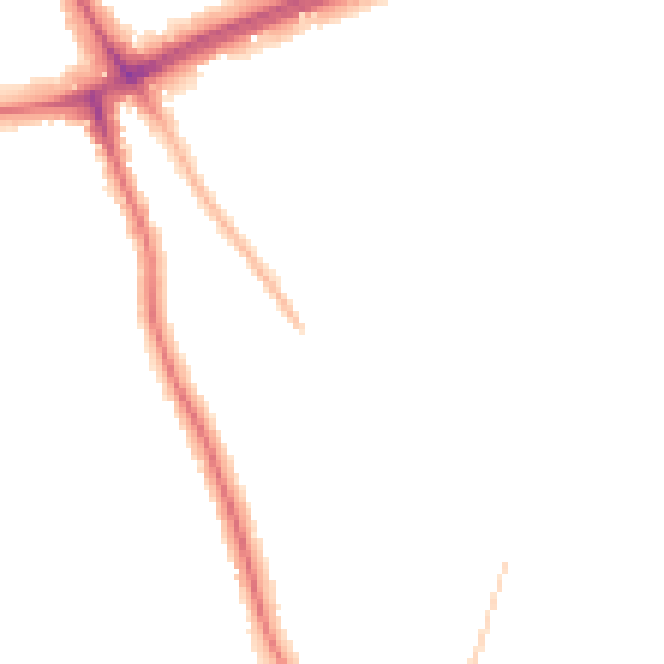 Night-time road noise heatmap for SE12 0AN