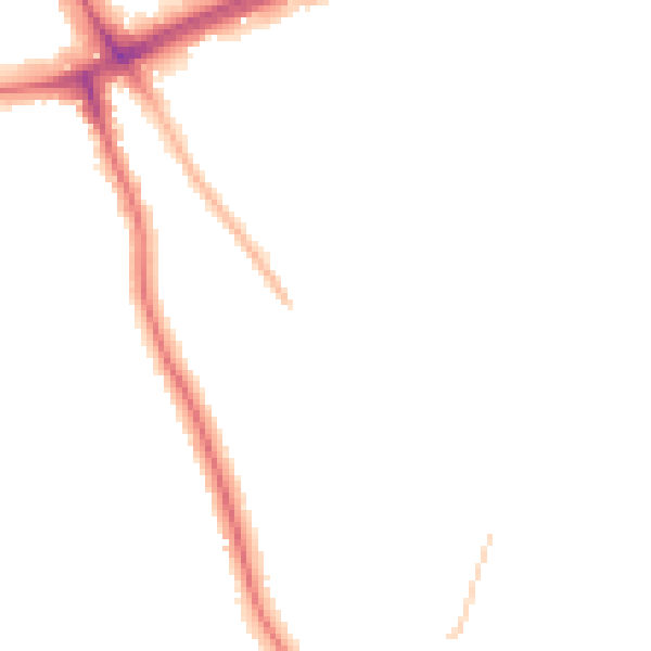 Night-time road noise heatmap for SE12 0AW