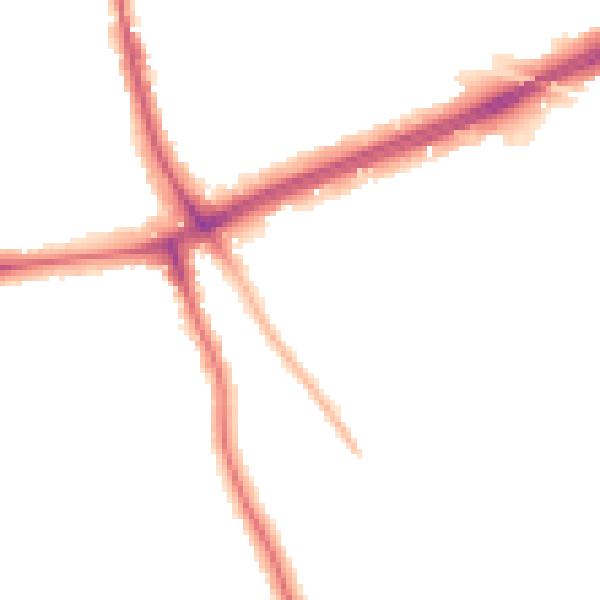 Night-time road noise heatmap for SE12 0AZ