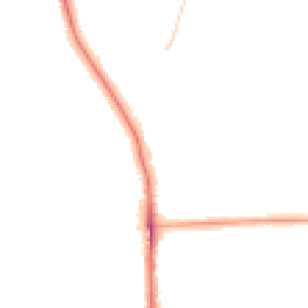 Night-time road noise heatmap for SE12 0BH
