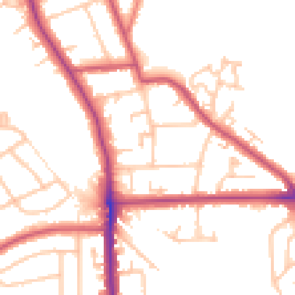 Daytime road noise heatmap for SE12 0DB