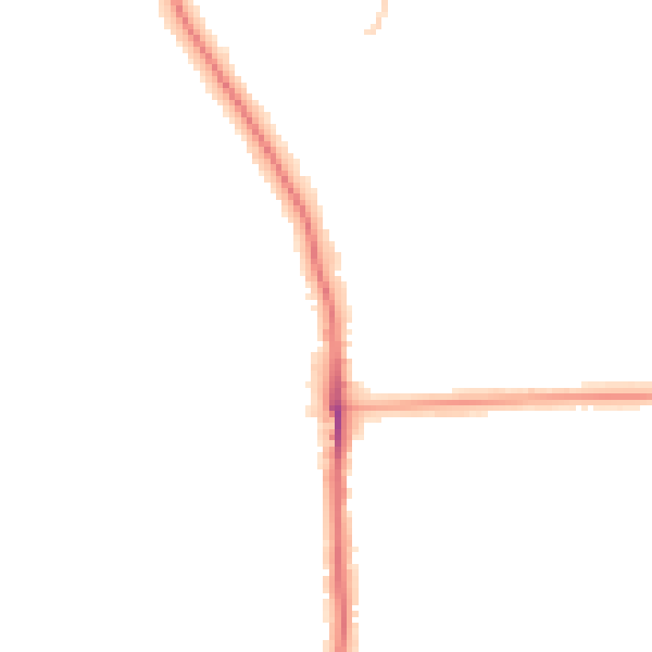 Night-time road noise heatmap for SE12 0DU