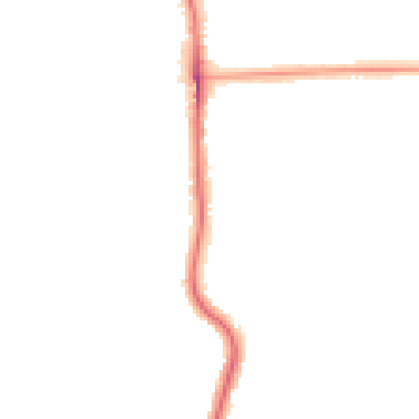 Night-time road noise heatmap for SE12 0EE