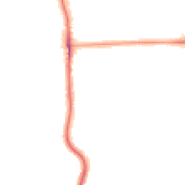 Night-time road noise heatmap for SE12 0ER