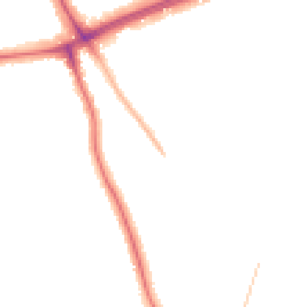 Night-time road noise heatmap for SE12 0HU