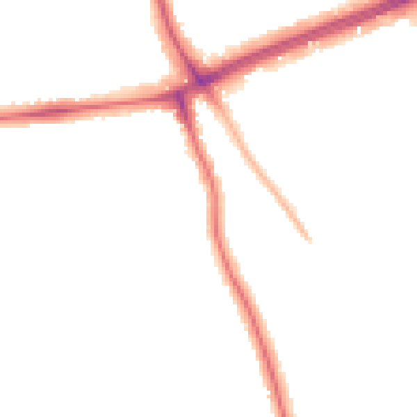 Night-time road noise heatmap for SE12 0PS