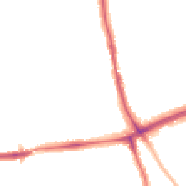 Night-time road noise heatmap for SE12 0TJ