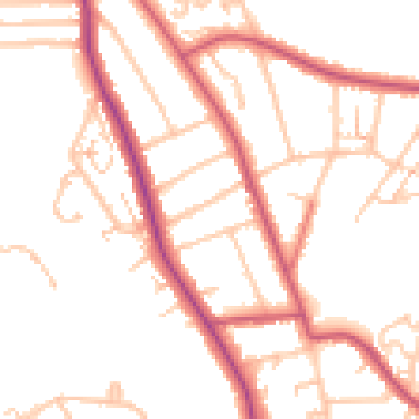 Daytime road noise heatmap for SE12 0UG