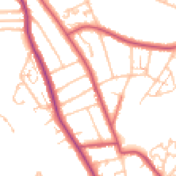 Daytime road noise heatmap for SE12 0US