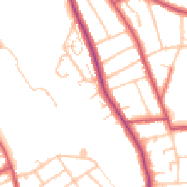Daytime road noise heatmap for SE12 0UY