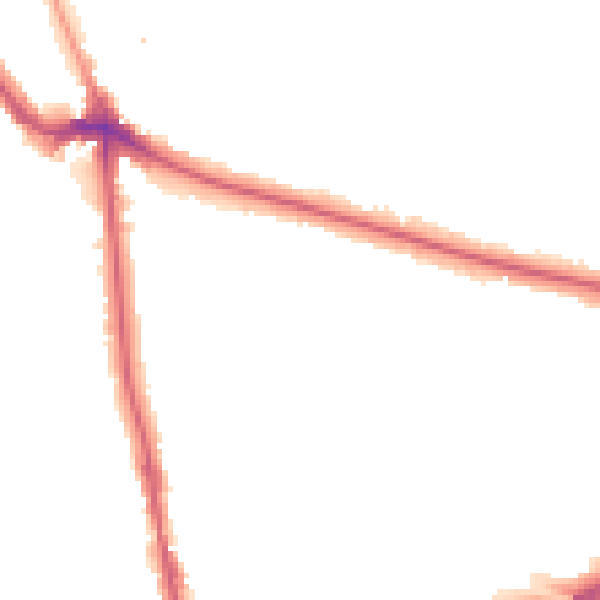Night-time road noise heatmap for SE12 8AG