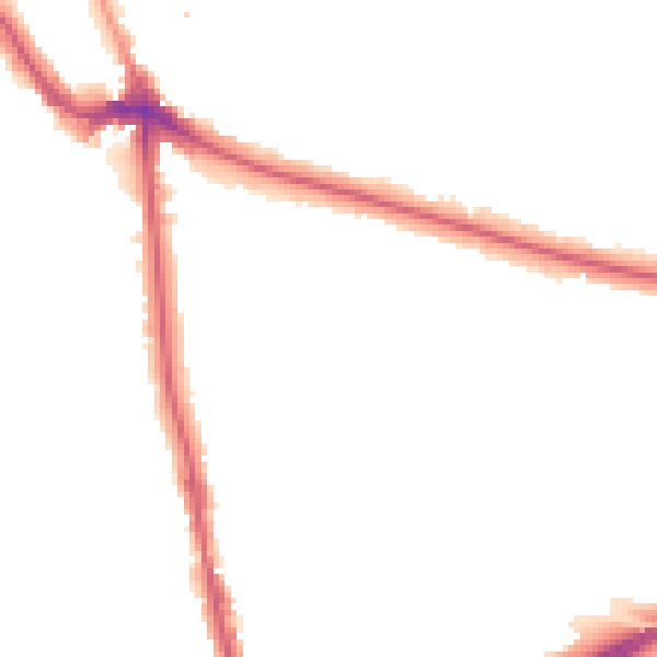 Night-time road noise heatmap for SE12 8EF
