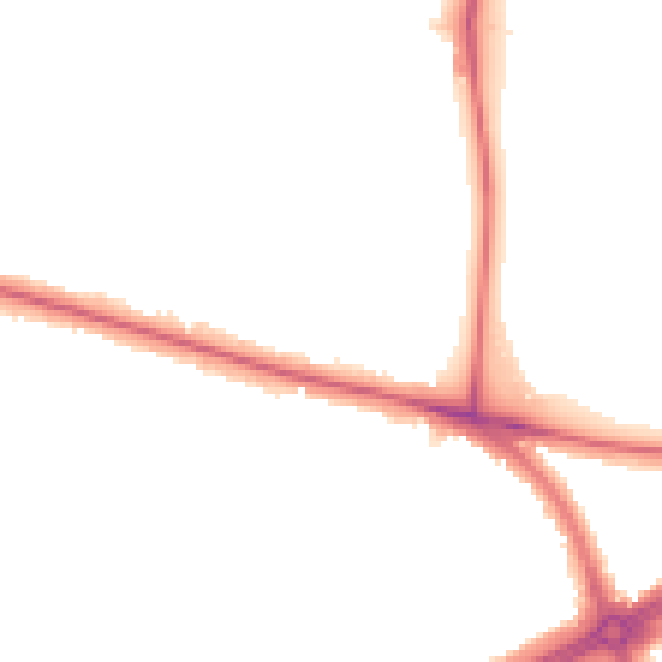 Night-time road noise heatmap for SE12 8JL