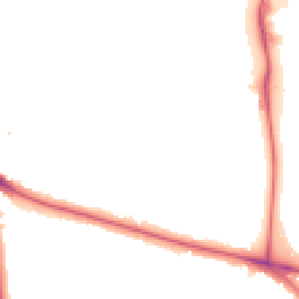 Night-time road noise heatmap for SE12 8JS