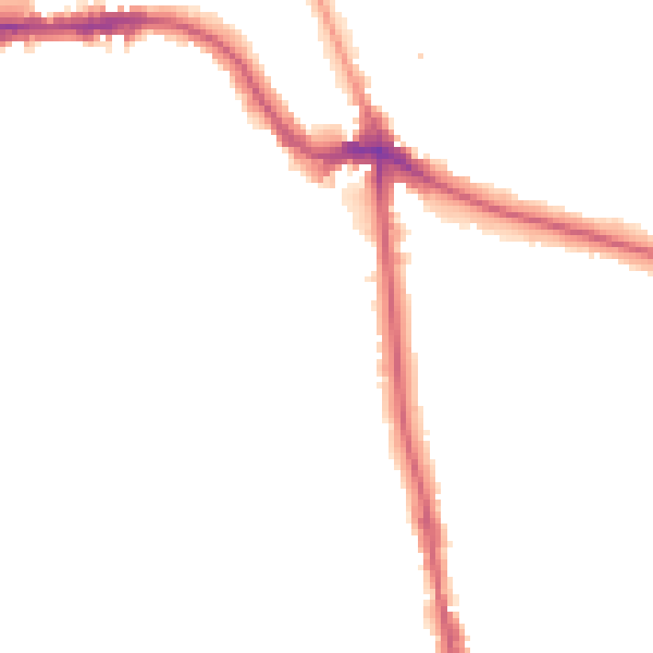 Night-time road noise heatmap for SE12 8NZ