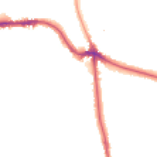 Night-time road noise heatmap for SE12 8PJ