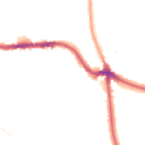 Night-time road noise heatmap for SE12 8QJ