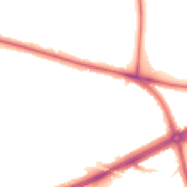 Night-time road noise heatmap for SE12 8UX