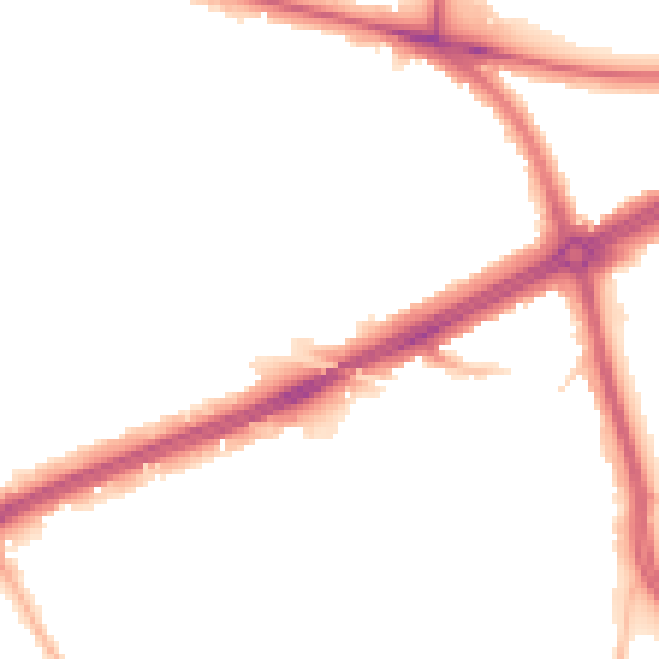 Night-time road noise heatmap for SE12 9AA