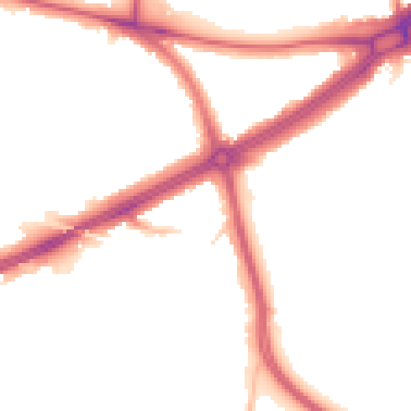 Night-time road noise heatmap for SE12 9AD