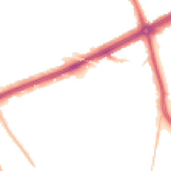 Night-time road noise heatmap for SE12 9BD