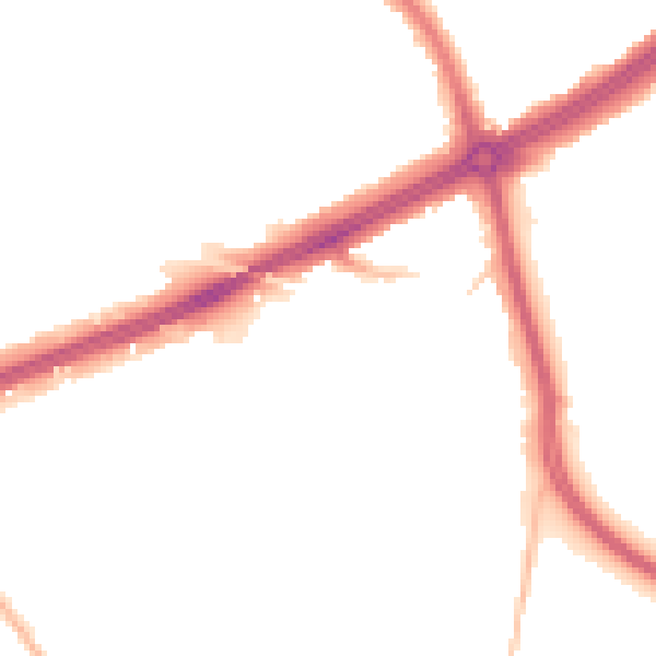 Night-time road noise heatmap for SE12 9DN