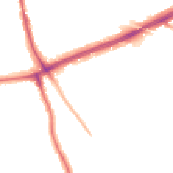 Night-time road noise heatmap for SE12 9LD