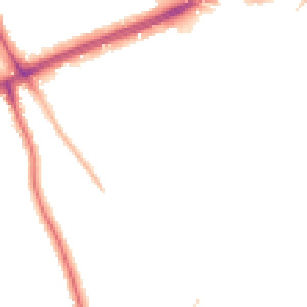 Night-time road noise heatmap for SE12 9LY