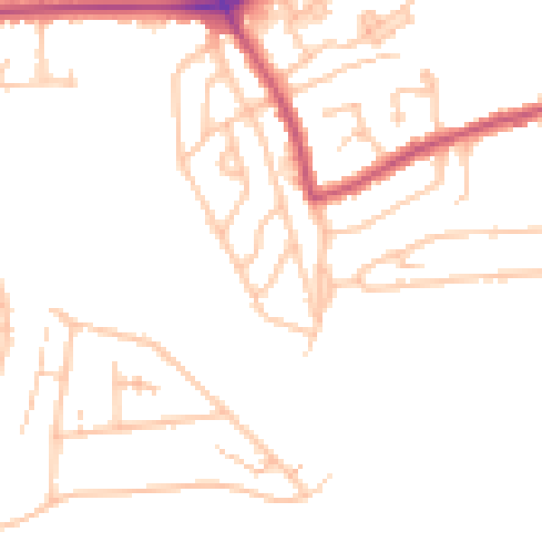Daytime road noise heatmap for SE12 9SD