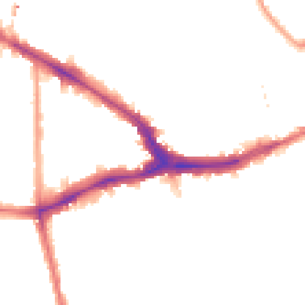 Night-time road noise heatmap for SE14 5AA