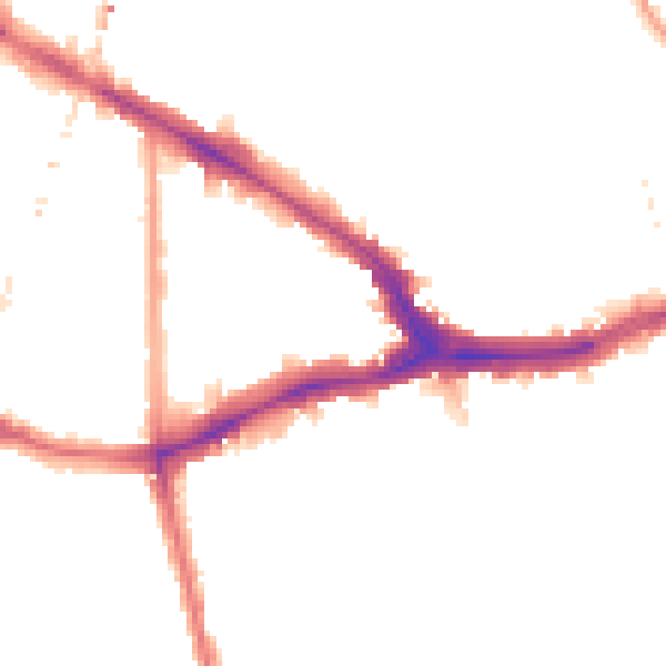 Night-time road noise heatmap for SE14 5AE