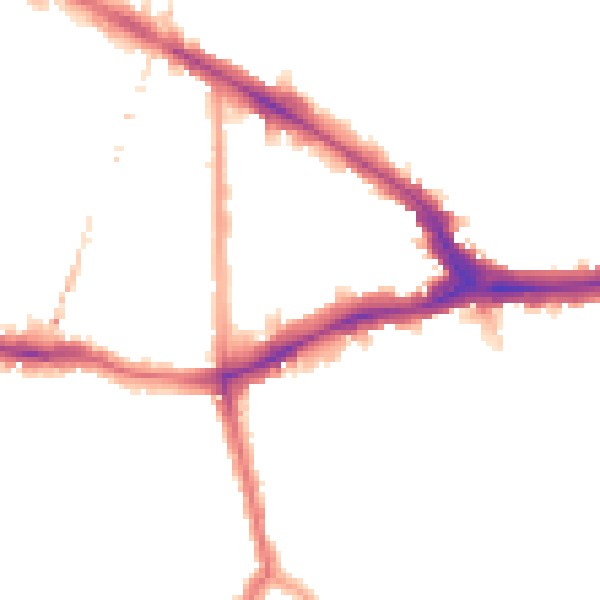 Night-time road noise heatmap for SE14 5AF