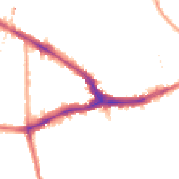 Night-time road noise heatmap for SE14 5AR
