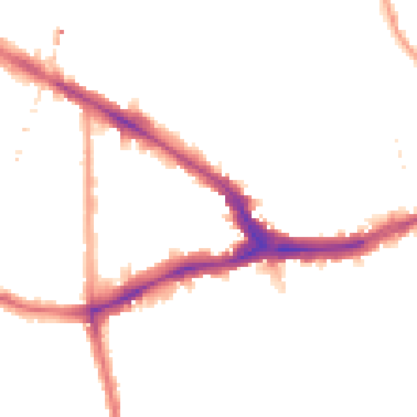 Night-time road noise heatmap for SE14 5AS