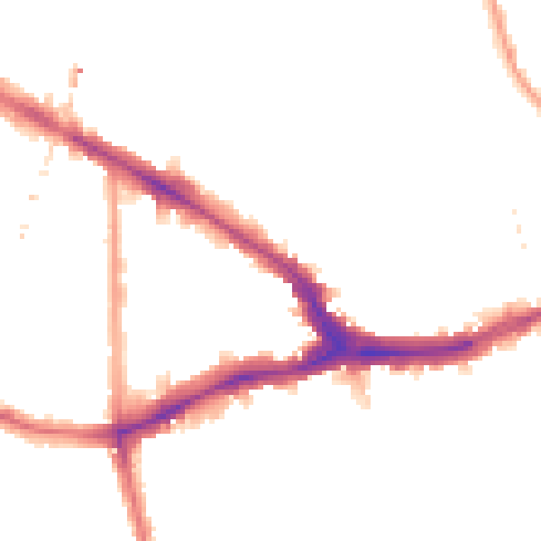 Night-time road noise heatmap for SE14 5BA